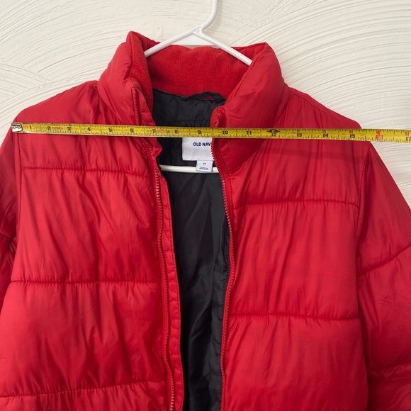 Old navy XS red womens full zip jacket coat puffer bubble jacket - Picture 10 of 10